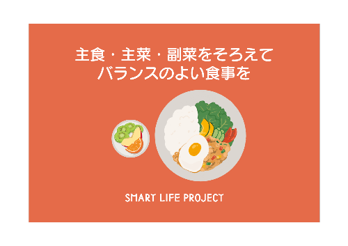 主食・主菜・副菜を組み合わせよう