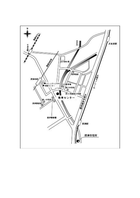 (イラスト)教育センターへのアクセスの地図