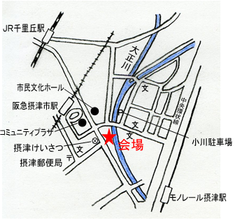 フェスティバル会場周辺の地図の画像