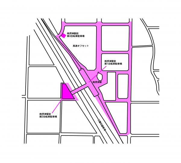 モノレール南摂津駅周辺の地図