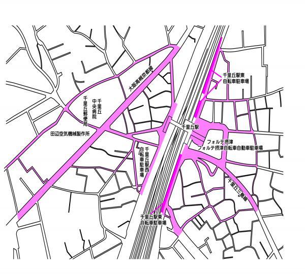 JR千里丘駅周辺の地図