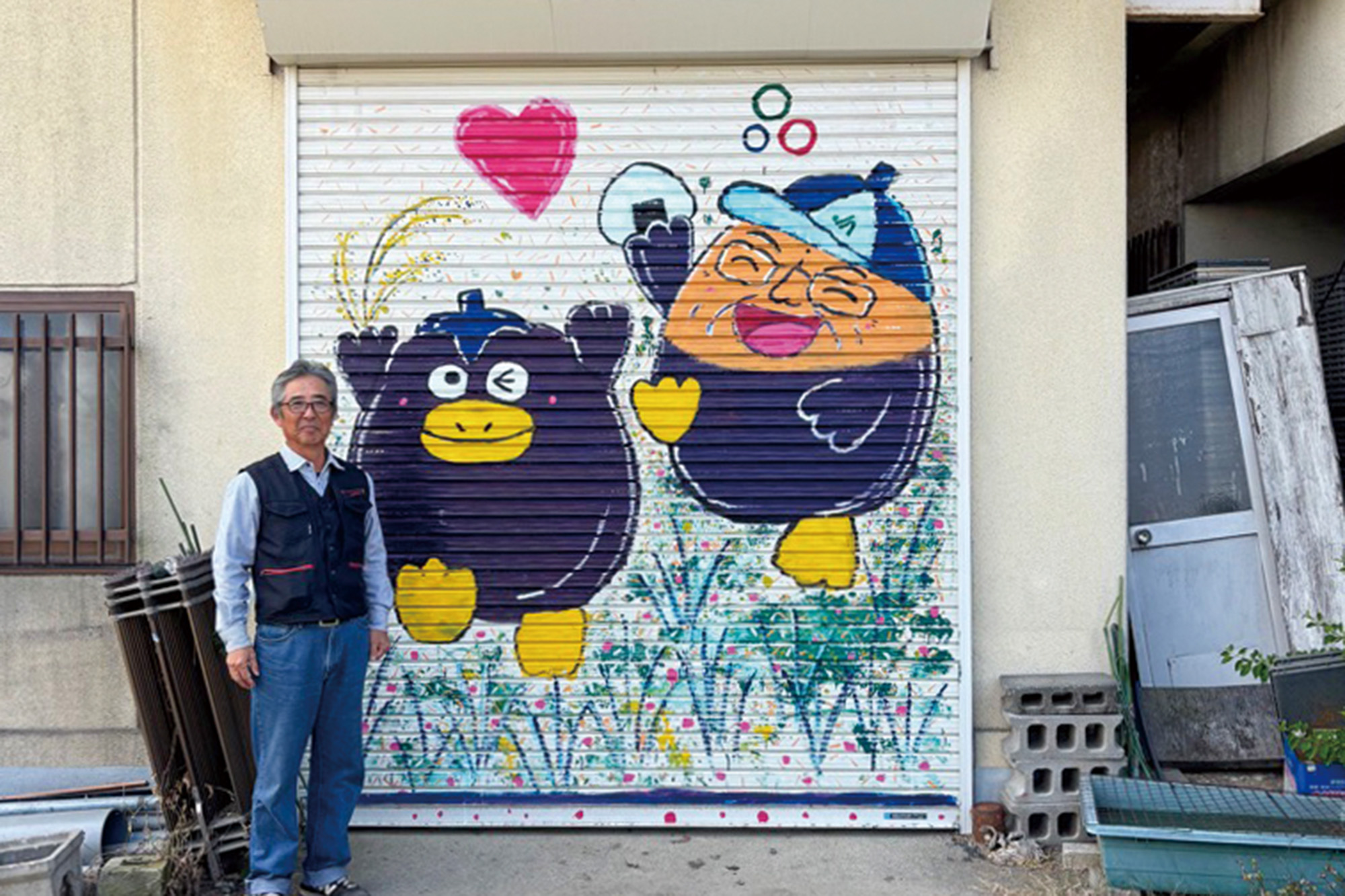 渡邊さんとシャッターアート