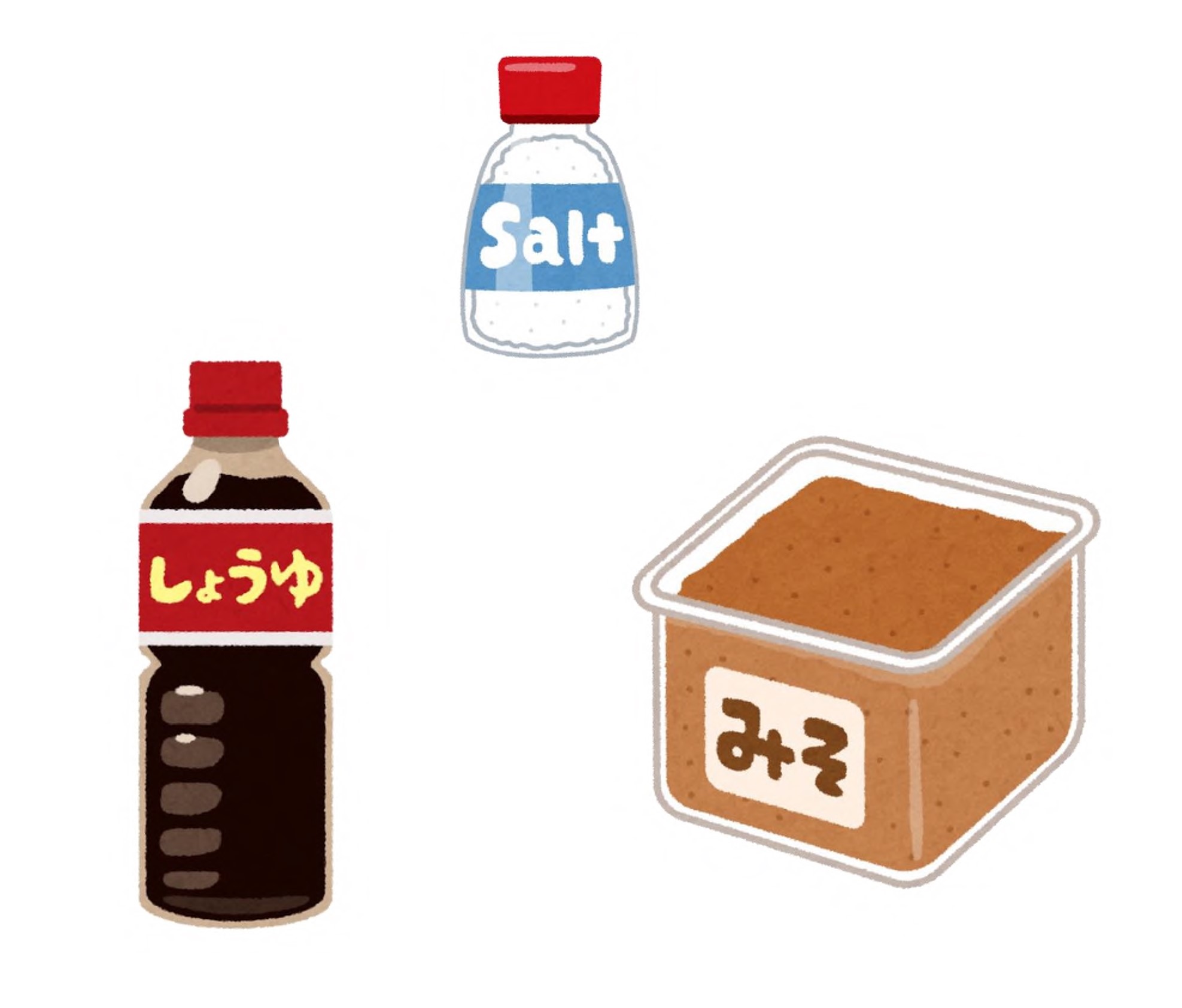 塩分含有量が高い調味料（一例）