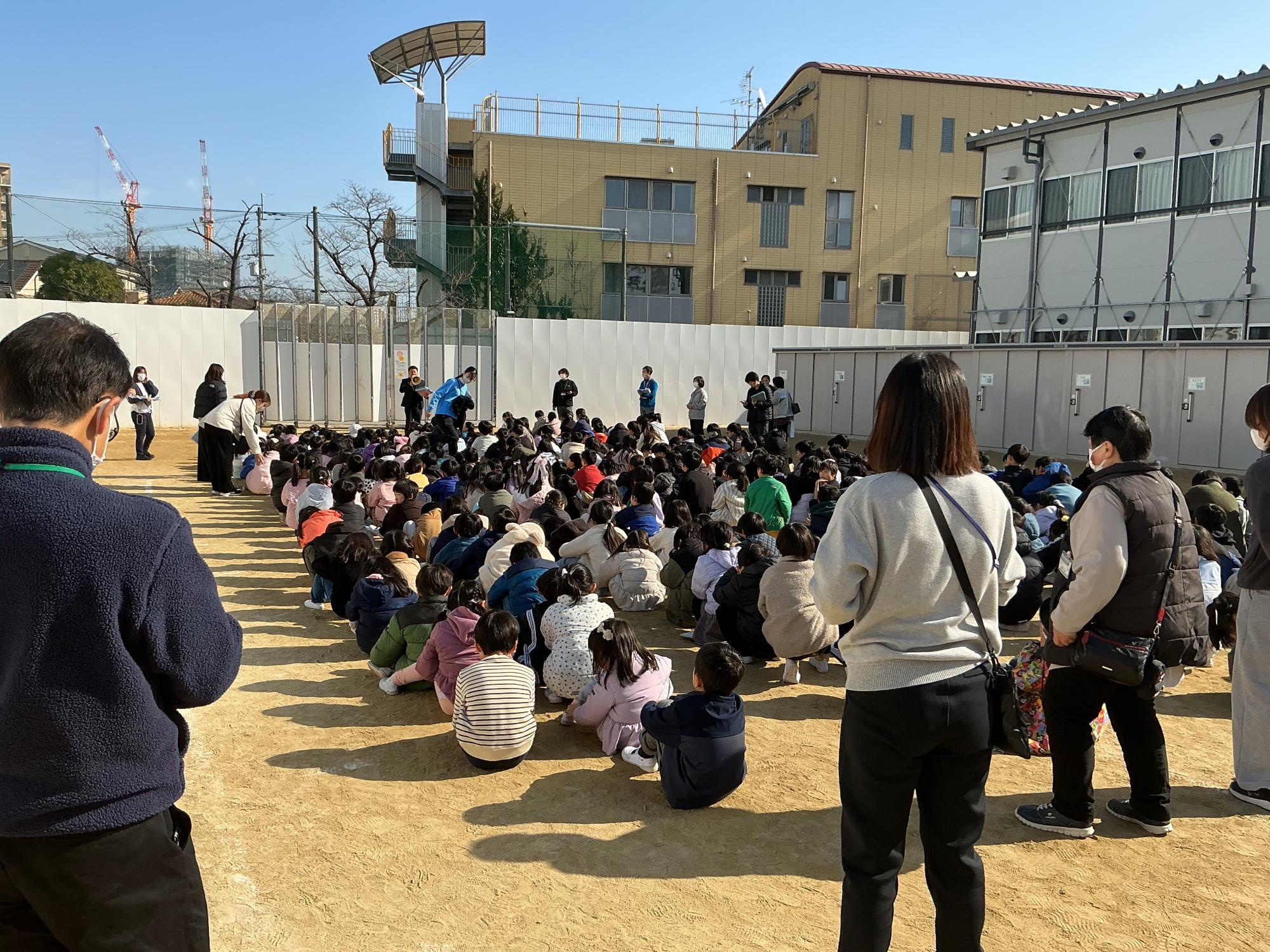 地震火災避難訓練