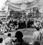 昭和22年の奉納相撲大会の写真