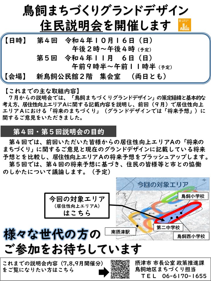 鳥飼まちづくりグランドデザイン住民説明会