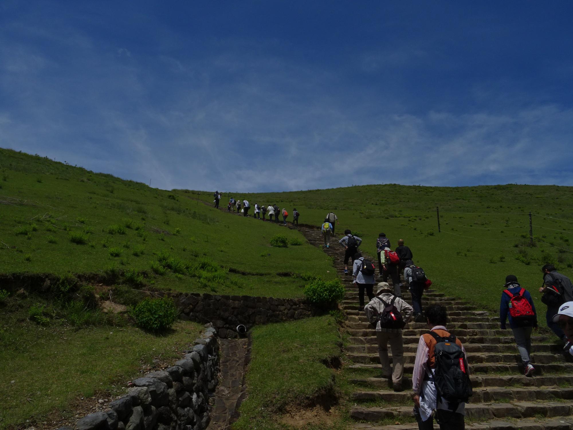 若草山を目指している風景