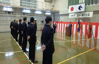 摂津市議会議長の祝辞の様子