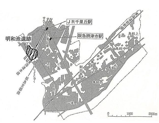 明和池遺跡位置図の画像