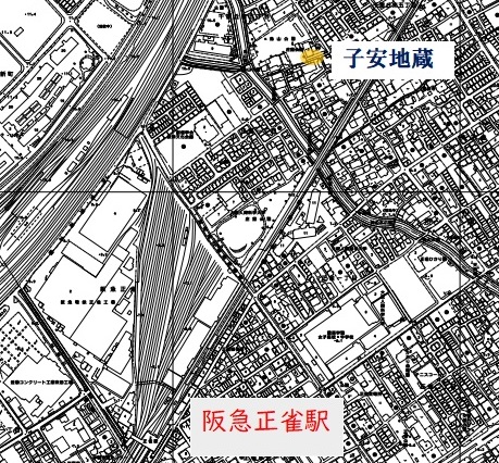 子安地蔵地図