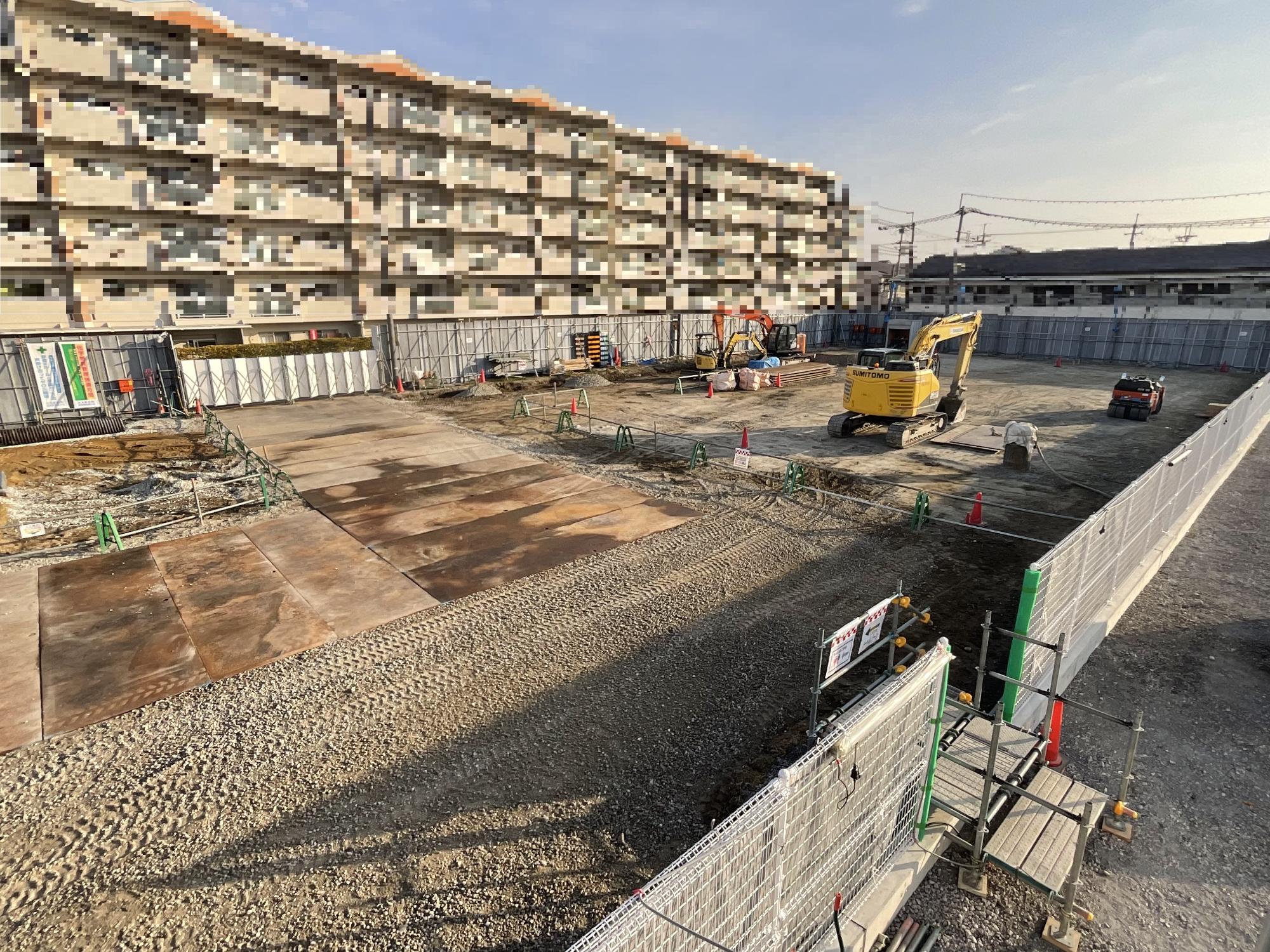 （仮称）味生コミュニティセンター新築工事 杭乗り込み前