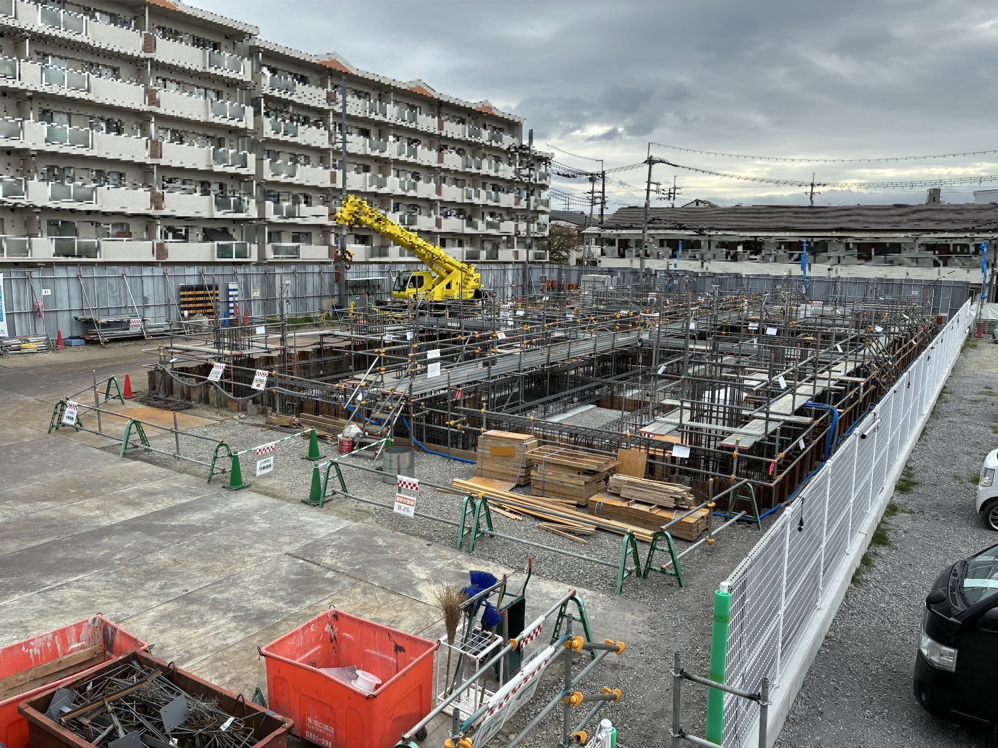 （仮称）味生コミュニティセンター新築工事 基礎工事中