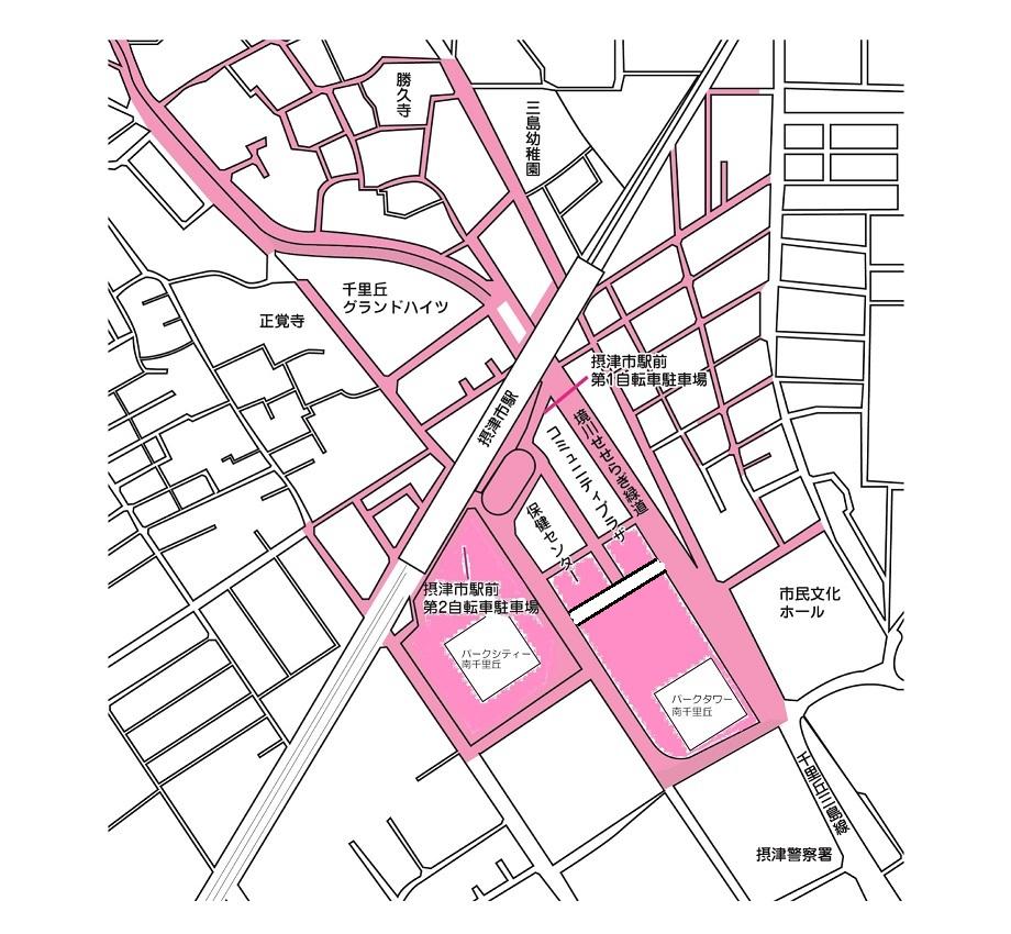 阪急摂津市駅周辺の地図