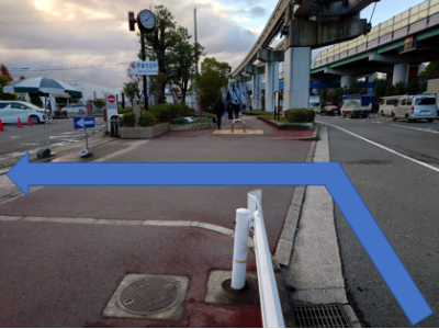 市役所庁舎駐車場経路3